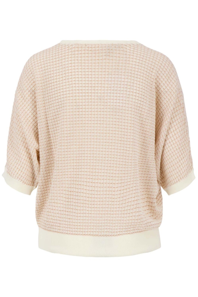 RONDE HALS BREI TRUI MET LUREX 0305 057 7195 SAHARA/WIT